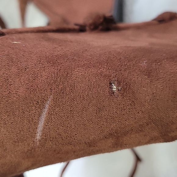 Carlos Santana Wedge Sandals Chocolate Lace Size 8 - Picture 10 of 10